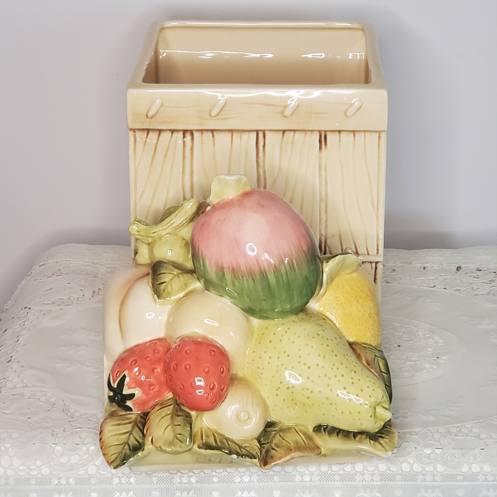 Vintage fruit cookie jar